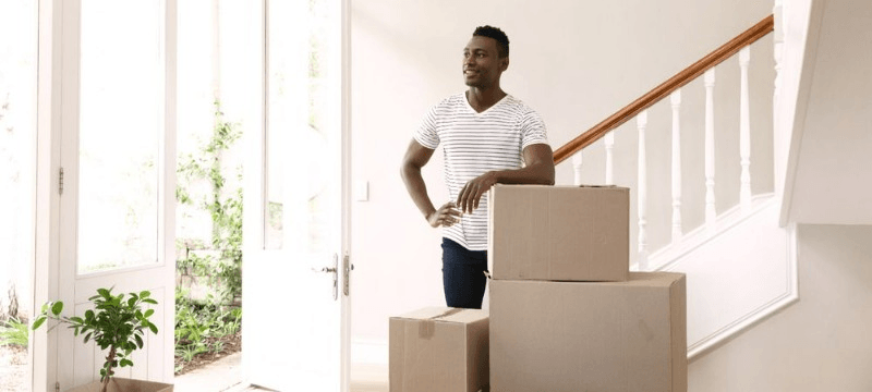 A man preparing his condominium move.